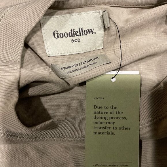 Men's Long Sleeve Pocket T-Shirt - Goodfellow & Co™ Taupe L - Picture 3 of 3